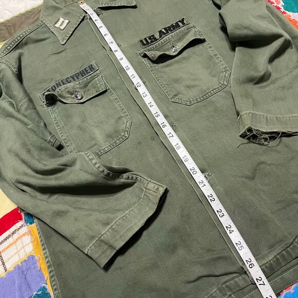 Vintage U.S. Army Military OG-107 Button Up Long Sleeve Medium - Picture 5 of 5